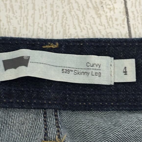 Levis 529 Dark Wash Curvy Skinny Jeans Size 4 - Picture 11 of 12